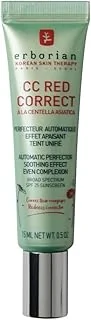 Erborian - Crème Teintée Anti-Rougeur CC Red Correct - Soin du Visage Perfecteur Automatique de Teint avec Correction Colorielle - Teint Unifié - SPF 25 - Cosmétique Coréen
