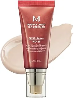 Missha M Perfect Cover BB Cream EX SPF42 PA+++ 50 ml No.21 : Crème BB à Haute Couvrance avec Protection Solaire, pour un Fini Impeccable et Naturel.