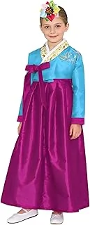 Costume Hanbok Coréen Fille Enfant Traditionnel Haut Manches Longues Jupe Longue Vêtement Coréen Mariage