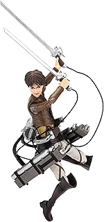 Eren Jaeger de Total Anime - Figurine de 16,5 cm avec des Visages interchangeables, des Mains permutables et Une Arme
