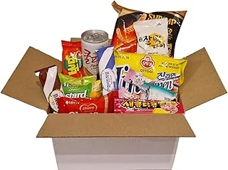 Boîte à friandises coréenne – Boîte à goûter coréenne, assortiment de chips, nouilles, bonbons, chocolat