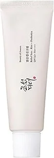 Beauty of Joseon Crème solaire Rice Probiotics SPF 50+ aux extraits de riz.