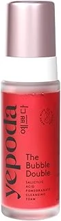 Yepoda The Bubble Double, mousse nettoyante exfoliante douce, nettoie en profondeur les pores et prévient les impuretés, nettoyant K-Beauty pour le visage, végan pour tous types de peau, 120 ml