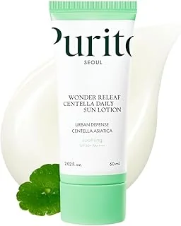PURITO SEOUL Lotion solaire quotidienne à la Centella Wonder Releaf, SPF50+ PA++++, Centella coréenne, anti-calcaire, apaisante, lotion solaire pour le visage, K-Beauty
