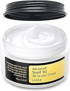 COSRX Advanced Snail 92% All In One Cream 100 ml | Crème Hydratante avec Bave d'Escargot | Pour Anti Rides Peaux d'Acné et Peau Sèche Soins pour le Visage de Jour Femme | Coréen Korean Skincare