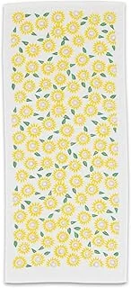 NOREN Serviette japonaise Senshu Osaka Towel - Tournesols en coton fabriquée au Japon - Séchage rapide - Absorbante - Ultra douce - Motif japonais
