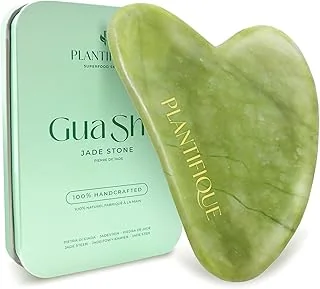 PLANTIFIQUE Gua Sha Visage et Corps en Pierre Véritable de Jade | Outil de Massage Facial | Idée Cadeau Anti-Âge pour Femme | Guasha Visage Yeux Cou Pieds | Masseur pour le Soin du Corps
