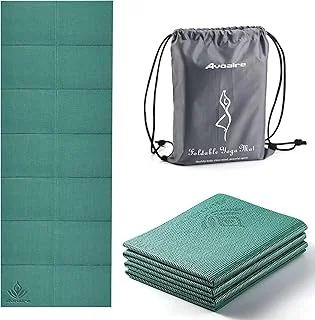 Avoalre Tapis Yoga Antidérapant et Pliable Tapis de Sport INDECHIRABLE Epais Tapis Yoga de Voyage pour Pilâtes, Gym, Aérobic, Stretching, Entraînement, Enfant et Femme avec Sac