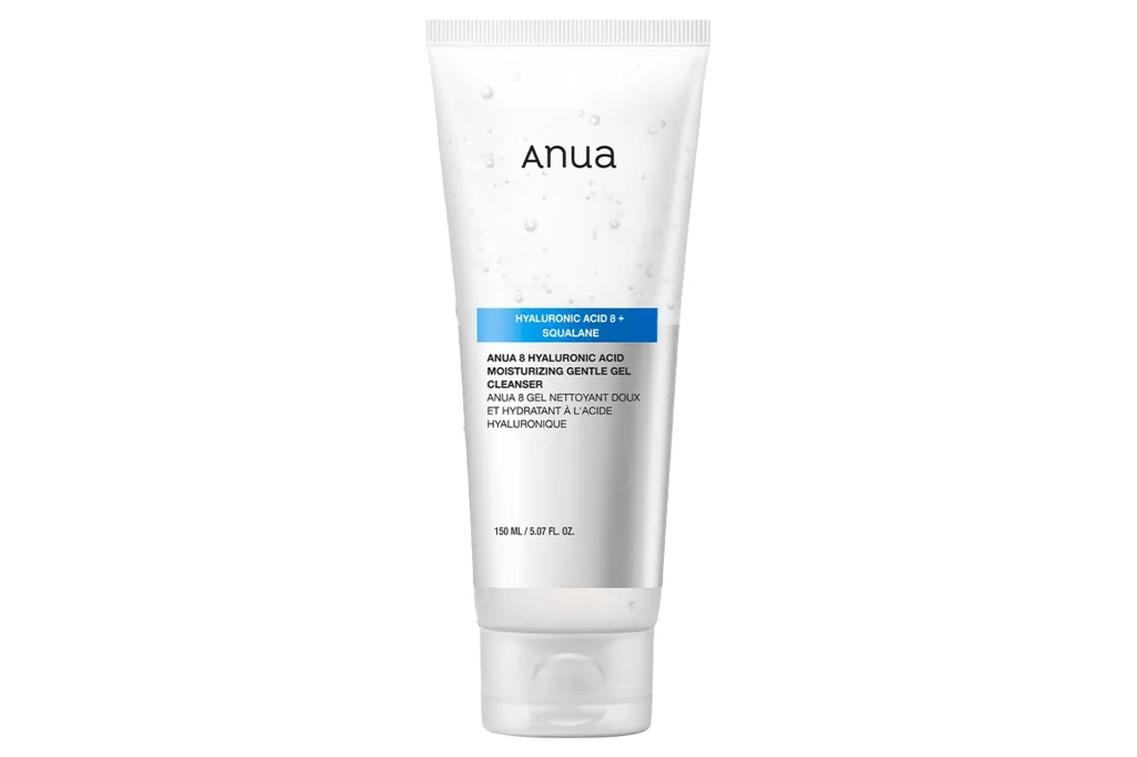 Tube de gel nettoyant Anua à l'acide hyaluronique et squalane