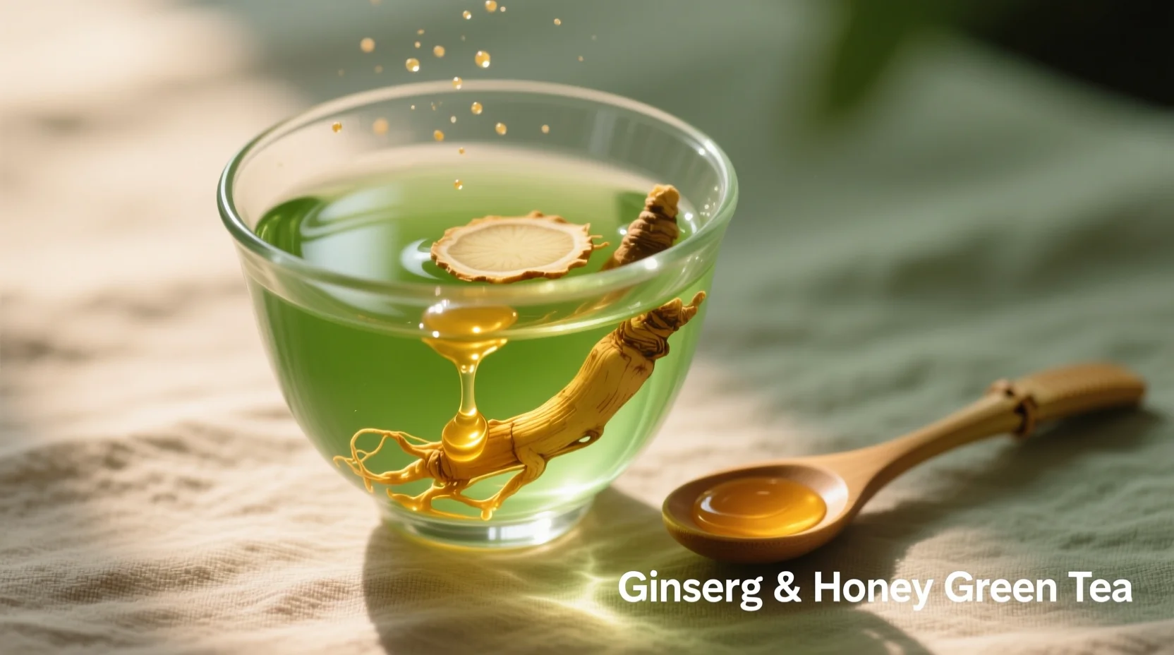 Ingrédients naturels comme le ginseng et le thé vert pour le skincare coréen homme.