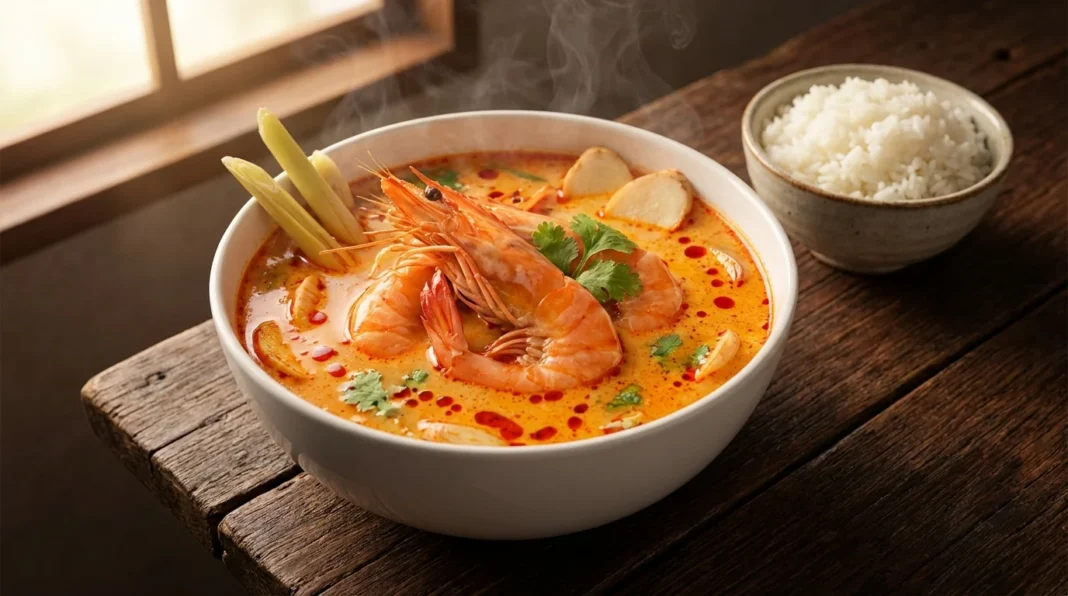 Tom Yum : Soupe Thaïlandaise Épicée aux Crevettes